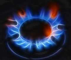 photo of gas stove pilot light