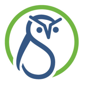 New logo with stylized owl