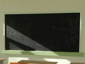 Picture of an empty blackboard.