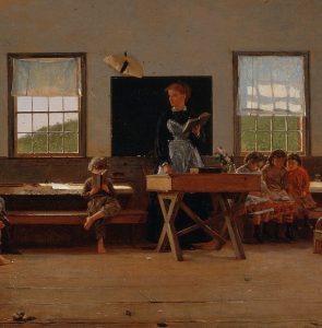 Painting of an 18th Century school room