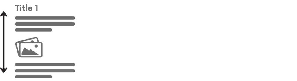 Linear content relationships: A visual flow chart of content relationships, highlighting how content flows linearly through titles, paragraphs, and images, with arrows indicating direction.