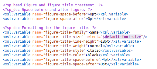 This portion of basic-settings specifies the figure title attributes.